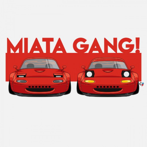 Pánské tričko s potiskem Mazda Miata Gang 